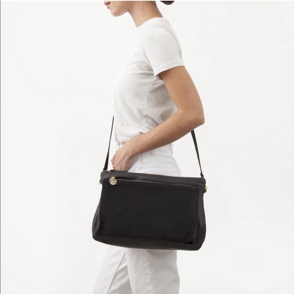 Clare V. Gosee Black Leather Crossbody Bag